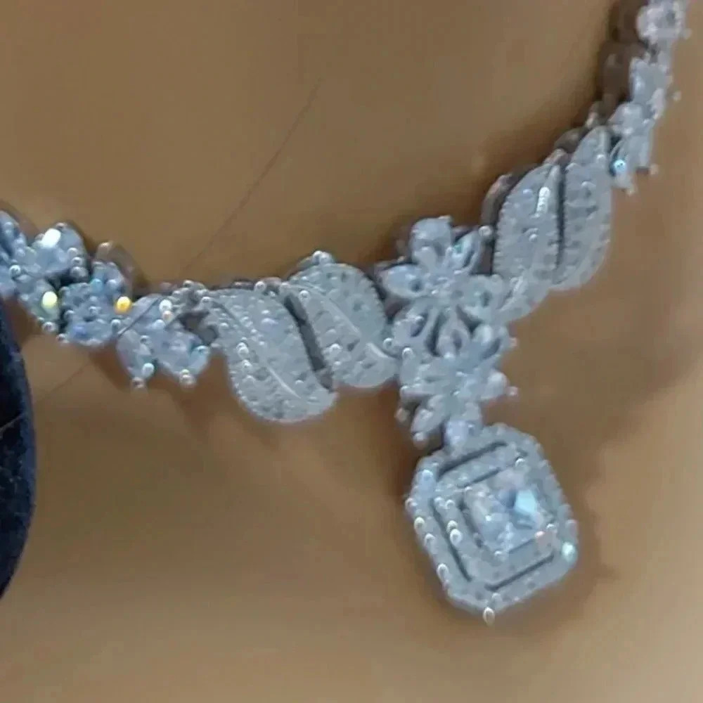 8pc. Handmade Unique One-Of-a-Kind Tiara Bridal Package - Picture 8 of 13